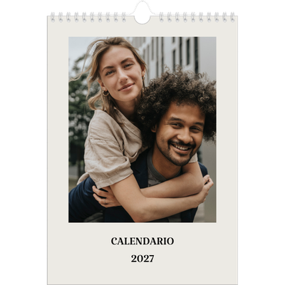 Calendario personalizzato A4 — Avorio semplice [copertina]