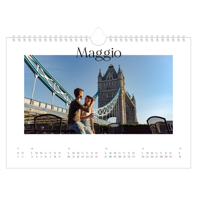 Calendario fotografico A4 — Il mio diario di viaggio [Maggio]