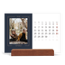 Calendario con supporto in legno orizzontale  — Blu prussiano [Aprile]