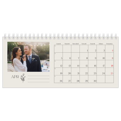 Calendari da tavolo — Iniziali in fiore [Aprile]