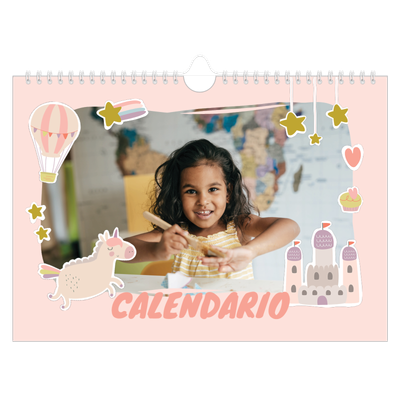 Calendario fotografico A4 — Unicorno arcobaleno [copertina]