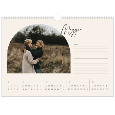 Calendario A3 orizzontale  — Ricordi ad arco [copertina]