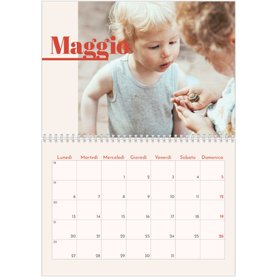 Calendario A4 Doppio — Nostalgia degli anni '90 [copertina]