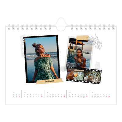 Calendario fotografico A5 — Album ricordi con stile [Gennaio]