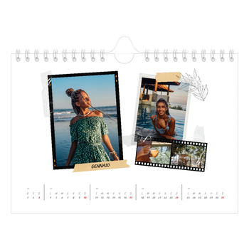 Calendario Fotografico A5 Orizzontale — Album ricordi con stile