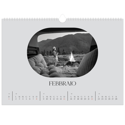 Calendario A3 orizzontale  — La strada aperta [Febbraio]