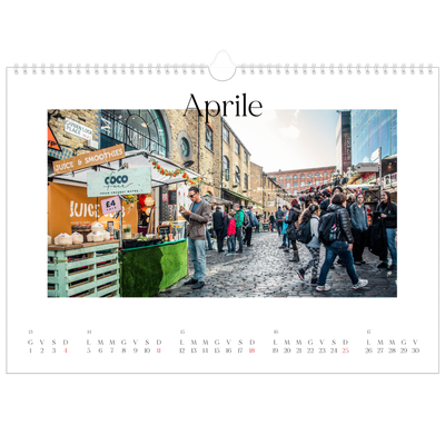 Calendario A3 orizzontale  — Il mio diario di viaggio [Aprile]