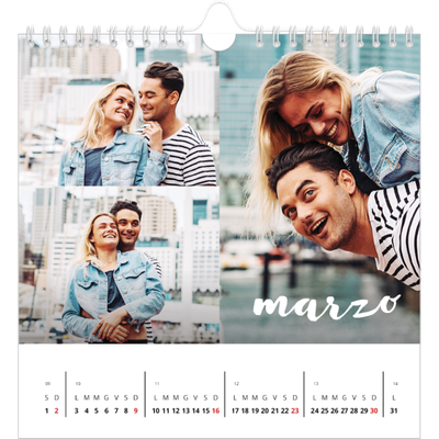 Calendari quadrati — Scrittura semplice [Marzo]