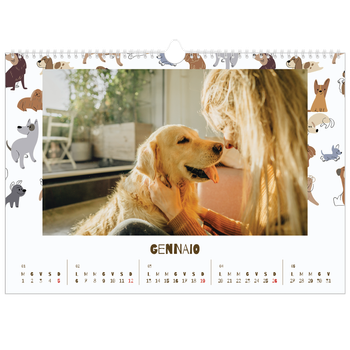 Calendario Fotografico A3 Orizzontale — Cucciolo giocherellone