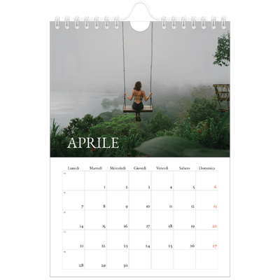 Calendario fotografico A5 — Graziato semplice [Aprile]