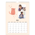 Calendario personalizzato A4 — Zampette di gatto e scarabocchi [Aprile]