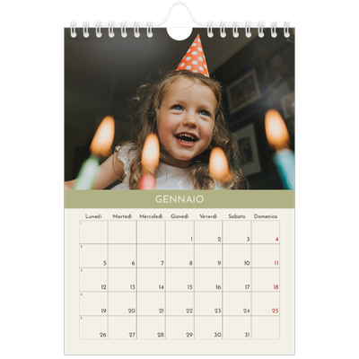 Calendario fotografico A5 — Capitoli pastello [Gennaio]