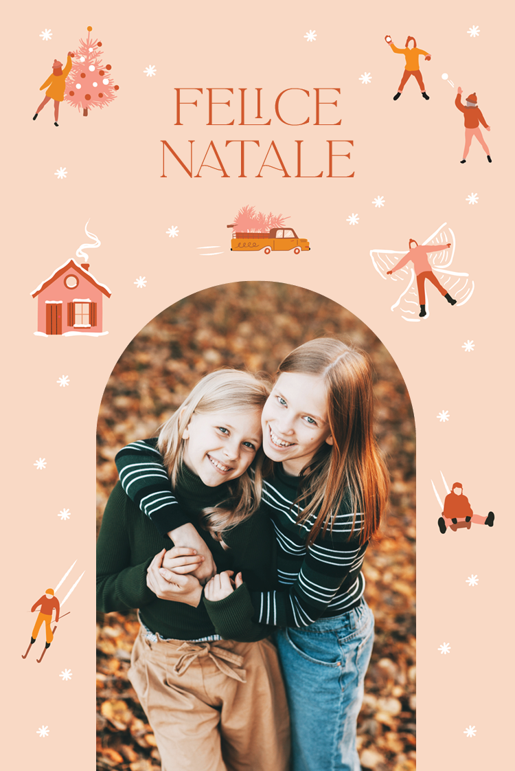 Biglietti — Angelo della neve e sci