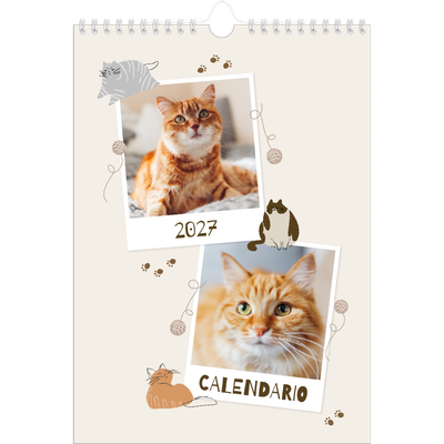 Calendario personalizzato A4 — Gattino giocherellone [copertina]