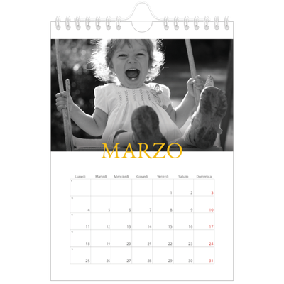Calendario fotografico A5 — Stile tradizionale [Marzo]