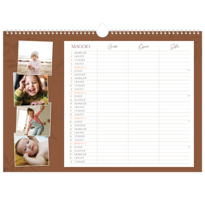 Calendario fotografico A3 — Calendario terra a terra - Famiglia di 3 [copertina]