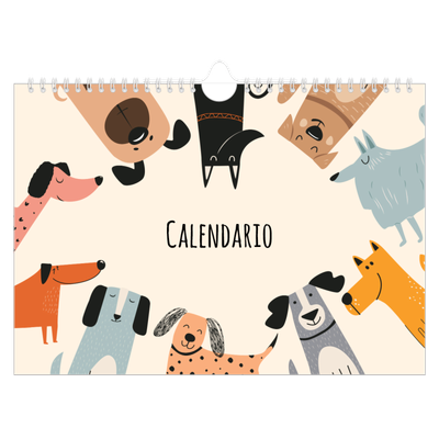 Calendario fotografico A4 — Zampette di cane e scarabocchi [copertina]