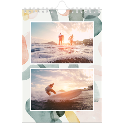 Calendario fotografico A5 — Punti ad acquerello [copertina]