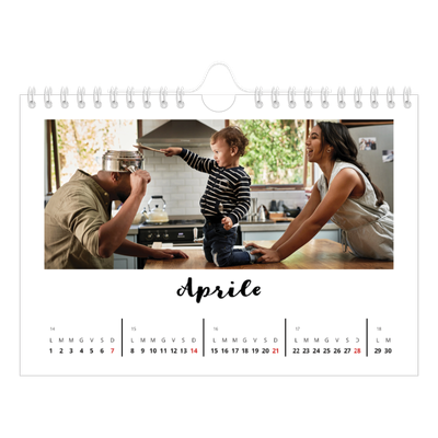Calendario fotografico A5 — Scritto a mano [Aprile]