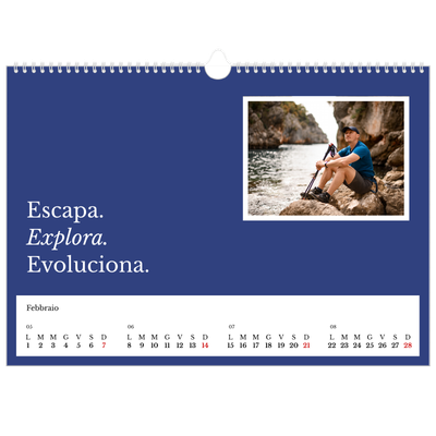 Calendario A3 orizzontale  — Terra editoriale [Febbraio]