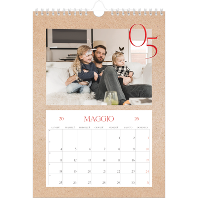Calendario personalizzato A4 — Esplosioni di rosso [copertina]