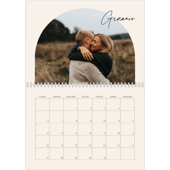 Calendario A4 Doppio — Ricordi ad arco