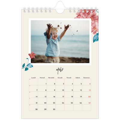 Calendario fotografico A5 — Fiori dipinti [Aprile]
