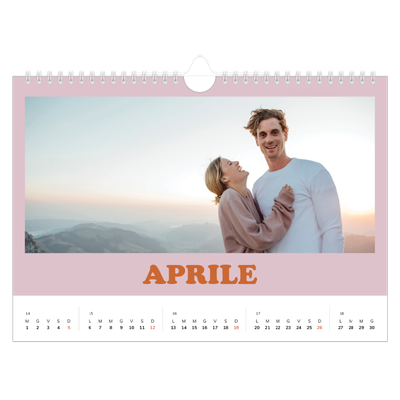 Calendario fotografico A4 — Cornici retrò [Aprile]