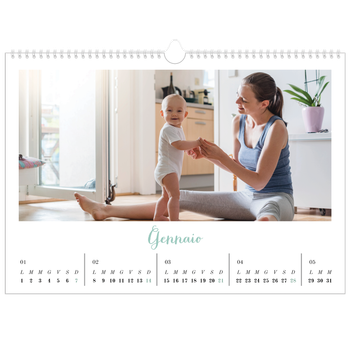 Calendario Fotografico A3 Orizzontale — Ciao mondo