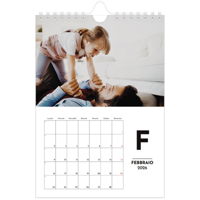 Calendario fotografico A5 — Riflettore lettera [Febbraio]