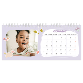 Calendario Fotografico da Tavolo — Unicorno arcobaleno