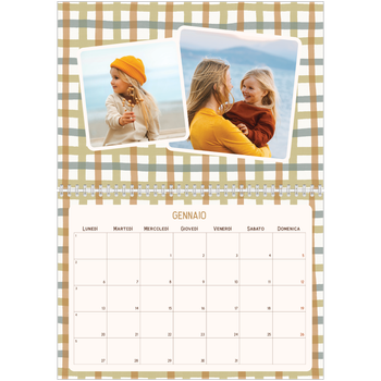 Calendario A4 Doppio — Fantasia rétro