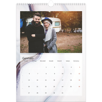 Calendario personalizzato A3 — Carta marmorizzata