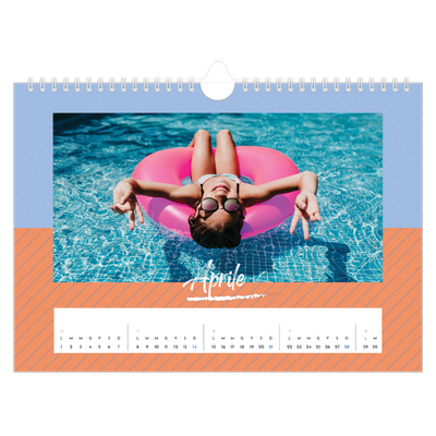 Calendario fotografico A4 — Colore e motivo [Aprile]