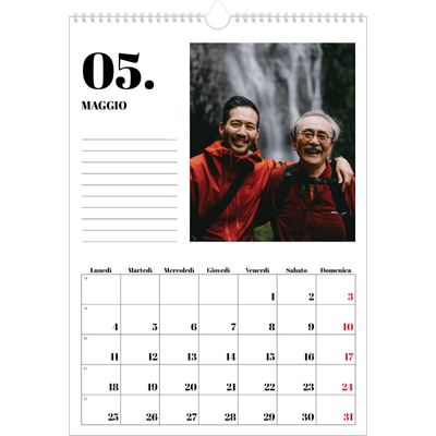Calendario A3 verticale — Serif e momenti [copertina]