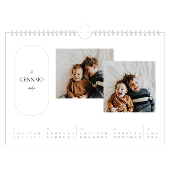 Calendario Fotografico A4 Orizzontale — Fare piani