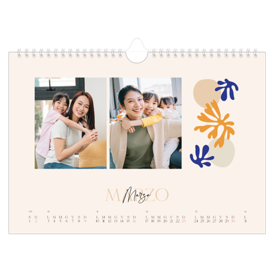 Calendario fotografico A4 — Corallo [Marzo]