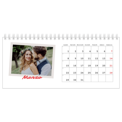 Calendari da tavolo — Firmato in cremisi [Marzo]