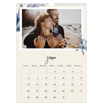 Calendario personalizzato A3 — Fiori dipinti
