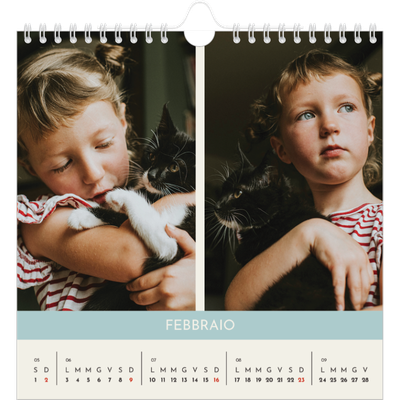 Calendari quadrati — Capitoli pastello [Febbraio]