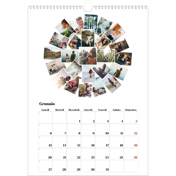 Calendario personalizzato A3 — Forme di collage