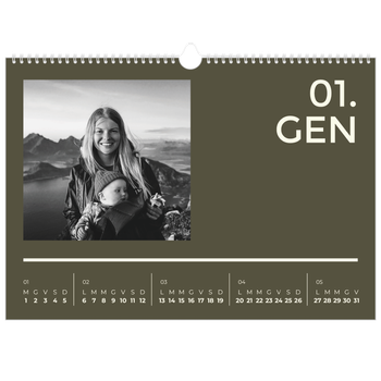 Calendario Fotografico A3 Orizzontale — Contemporaneo