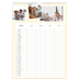 Calendario famiglia A3 verticale — Calendario moderno - Famiglia di 4 [Marzo]