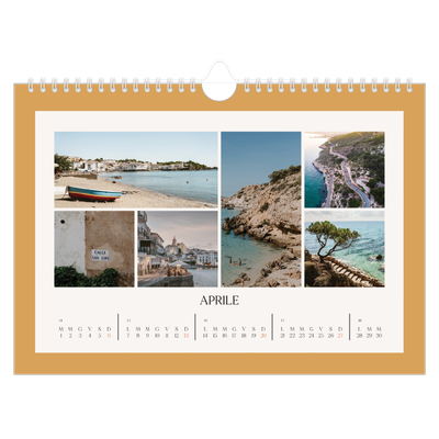 Calendario fotografico A4 — Colori classici [Aprile]