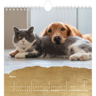 Calendari quadrati — Classic Gold [Marzo]