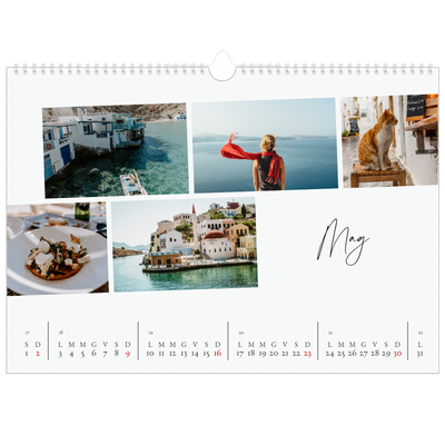 Calendario A3 orizzontale  — Soggiorno in città [Maggio]