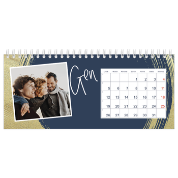 Calendario Fotografico da Tavolo — Sfondi spazzolati d'oro