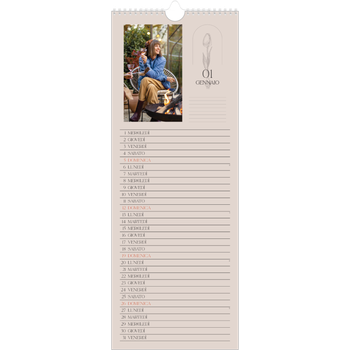 Calendario da cucina (15 x 40 cm) — Batanico semplice
