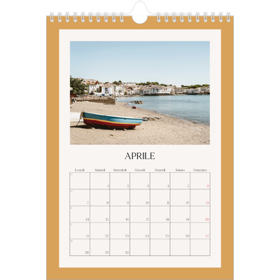 Calendario personalizzato A4 — Colori classici [Aprile]