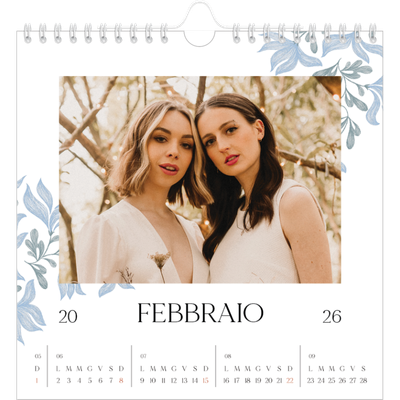 Calendari quadrati — Floreale elegante [Febbraio]